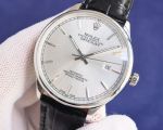 Rolex Datejust 3235 Movement 40mm 316L Steel Italian Leather Band WG/RG Case Watch